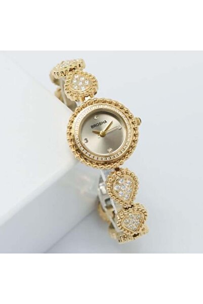 Brosha Elegant Women's Watch from in Gold Color with Gray Dial