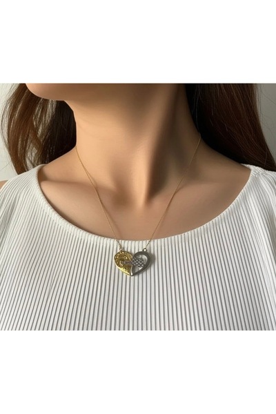 SEO JEWELRY Special Magnetic Heart Necklace for Valentine's Day