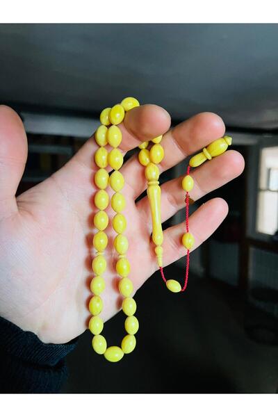 TTS TÜRK TESBİH SANATI سبحة يدوية الصنع من الزجاج البرتقالي الناري