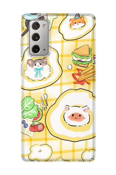 lelia حافظة هاتف شفافة مطبوعة متوافقة مع هاتف سامسونج جالاكسي نوت 20 |   مجمو...