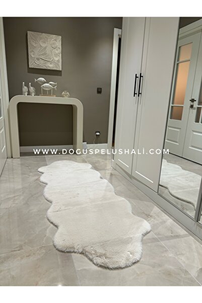 Doğuş Peluş Halı Ultra Soft Krem Yumuşak Dokulu Peluş Halı Çift Kafa Post