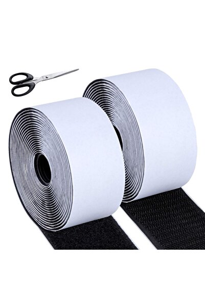 ilauke Self-Adhesive Velcro Tape, Extra Strong, 5m x 50mm, Black, Double Adhe...