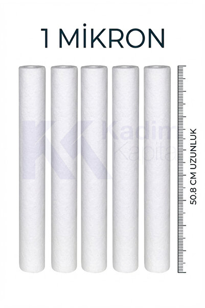 Kadim Kapital 5 Adet 20 İnç 1 Mikron Spun Sediment Filtre - Hassas Tortu ve P...