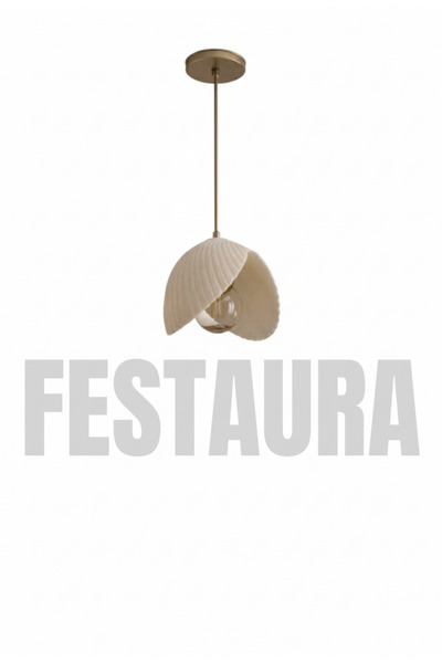 FESTAURA İstiridye İnci Modern Tekli Sarkıt Avize Bohem İskandinav Görünüm Be...