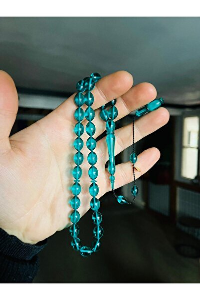 TTS TÜRK TESBİH SANATI سبحة يدوية الصنع من الزجاج البرتقالي الناري