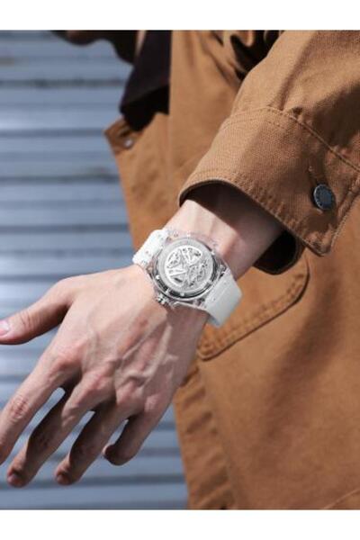 marvina Men's Transparent Brosha Watch White