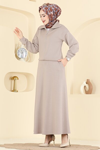 ModaMerve Önden Fermuarlı Modal Takım 2601ERK1158-MS Vizyon