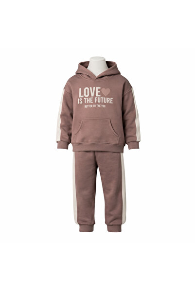 Mamboo Girls' Modern Brown Tracksuit - 5 years