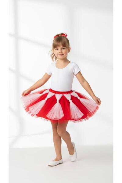 Kuraff Giyim Tulle Detailled Show Skirt Suitable for April 23, October 29, Sp...