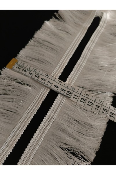 ULUPAMİR شريط حافة مفرش الطاولة ذو شراشيب بيضاء بطول 7 سم