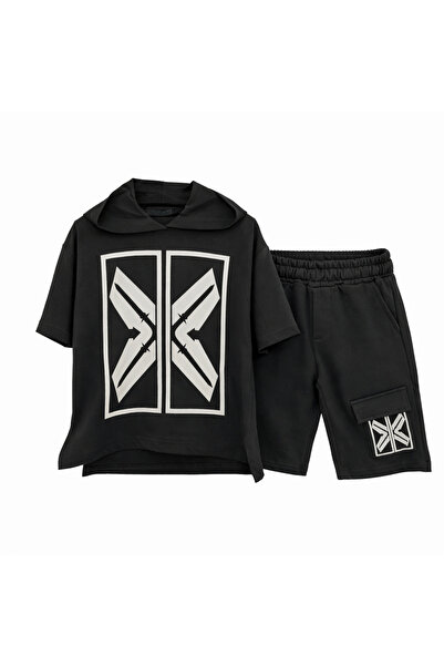 Mamboo Compleu băiat cu glugă 2-5 ani negru - 5/6 ani