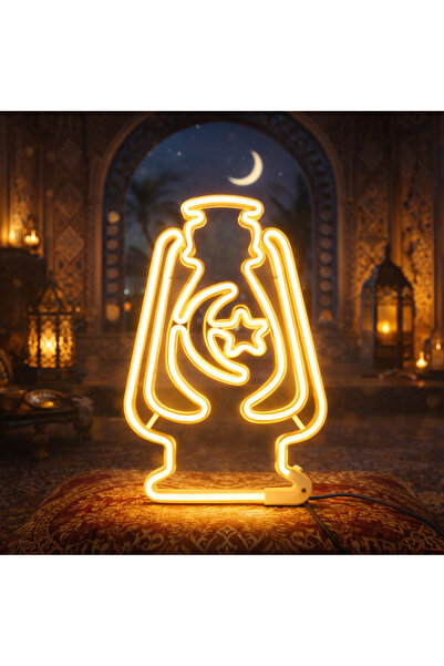 Yuwell YU WELL Crescent Neon Light Lantern Ramadan Decoration LED Lantern Wal...