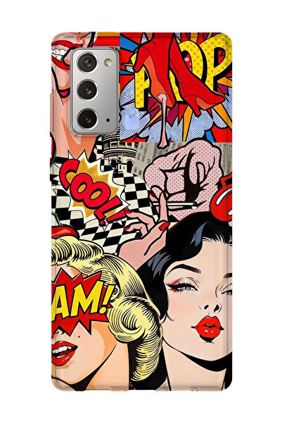 lelia حافظة هاتف شفافة مطبوعة متوافقة مع هاتف سامسونج جالاكسي نوت 20 |   مجمو...