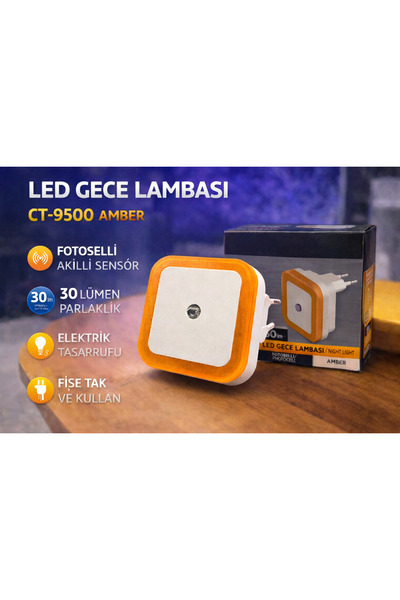 EyluX Shop Modern Sensörlü Mini Led Gece Lambası Led Spot FOTOSELLİ GECE LAMBASI