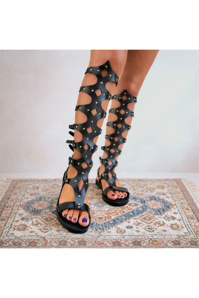 Bostini Genuine Natural Leather Gladiator Sandals