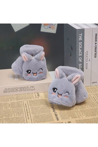 MD Moda Accessories Plush Gloves with Cute Rabbit Figures – Soft, Warm Winter...