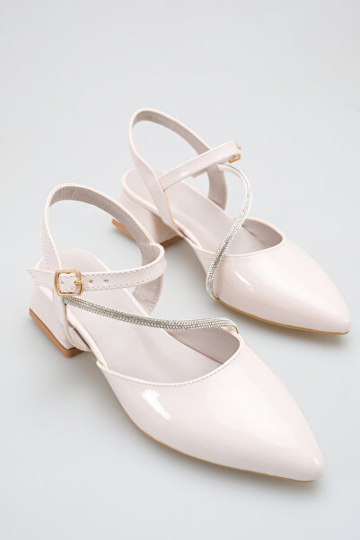 ich1one Γυναικεία παπούτσια μπαλαρίνας Torino από λουστρίνι με τακούνι – Τακο...