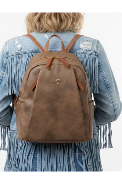 Çanta Trend Miami Polo Club Leather Look Women's Backpack