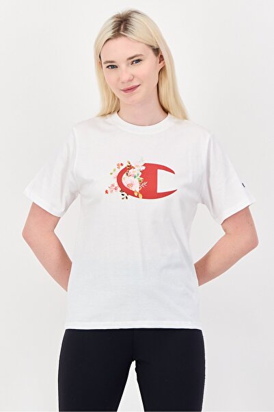 Champion Women Sportswear Fit Short Sleeve Outdoor T-Shirt, White