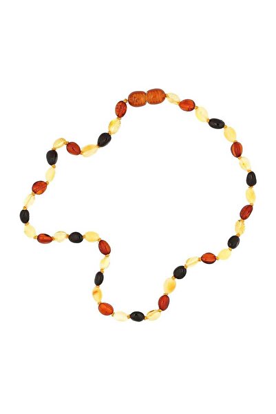 Inure Jewelry Baby Drop Amber Teeth Necklace