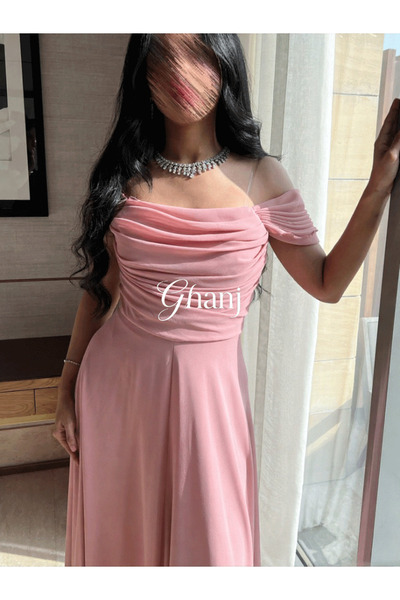 Ghanj Fashion Pink chiffon dress