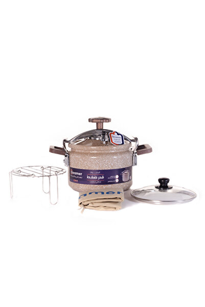 Generic قدر ضغط بخاري مطلي بالجرانيت سعة 5 لتر