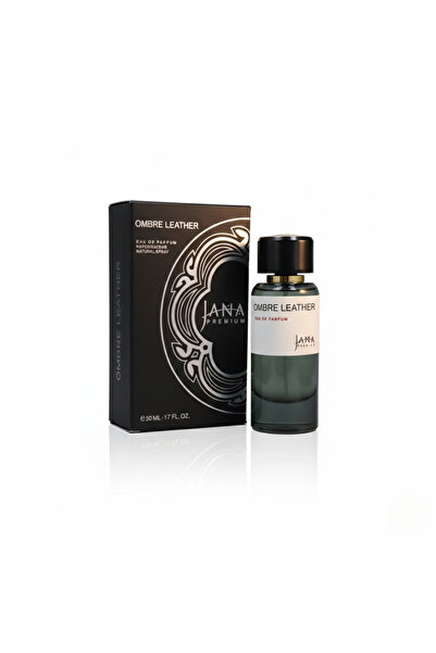 jana beauty عطر أومبر ليذر أو دو بارفان، للرجال، 50 مل، برائحة جلدية حارة خشب...