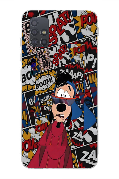 moonset Samsung Galaxy M31S Uyumlu Baskılı Yumuşak Silikon Şeffaf Telefon Kılıfı