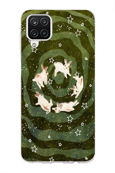 moonset Samsung Galaxy A12/M12 Uyumlu Baskılı Yumuşak Silikon Şeffaf Telefon ...