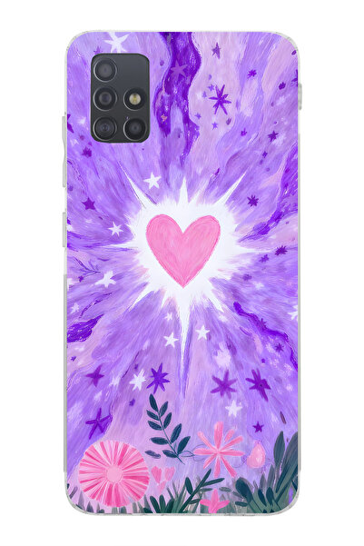 moonset Samsung Galaxy M31S Uyumlu Baskılı Yumuşak Silikon Şeffaf Telefon Kılıfı