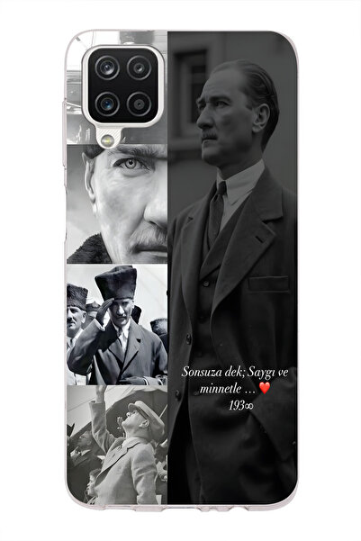 moonset Samsung Galaxy A12/M12 Uyumlu Baskılı Yumuşak Silikon Şeffaf Telefon ...