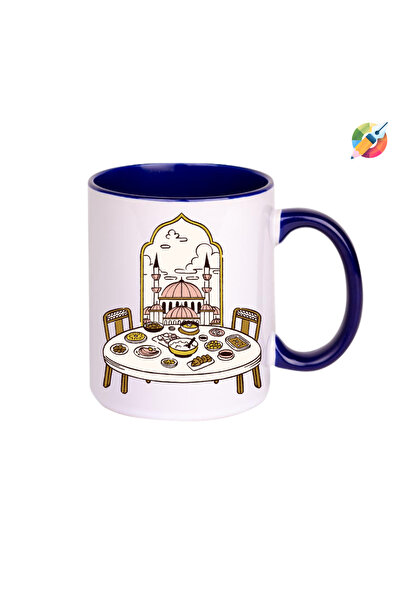 CERCİBAZAAR Ramadan Feast Themed Special Design Mug – Eid Gift Porcelain Mug