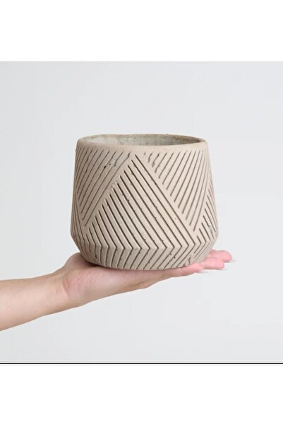 Mersu Flower Art GEOMETRİK ÇİZGİLİ VAZO ŞIK KULLANIŞLI