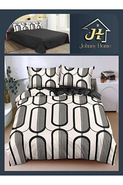 trendyhome Double bed linen 4 pieces, satin cotton, sheet 240x250 without ela...