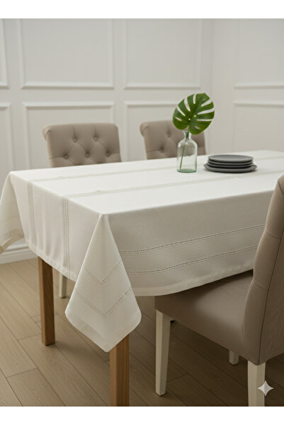 NURHAN HOME COLLECTION Openwork Ecru Color Tablecloth