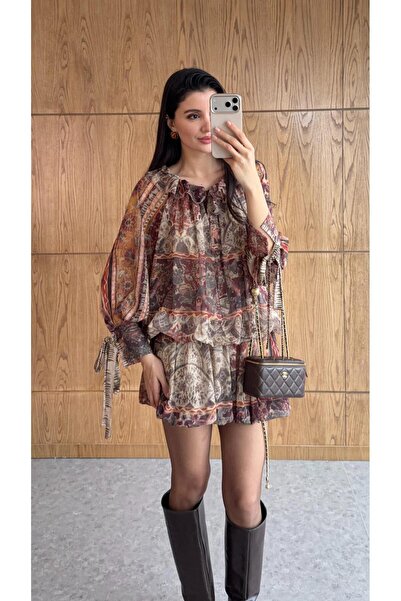 HAZELANNA Multicolored Ethnic Patterned Dress