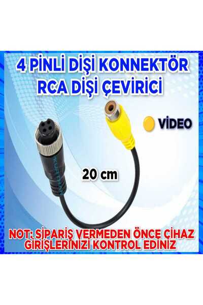 Navistar 4 PİNLİ DİŞİ KONNEKTÖR > TEKLİ RCA DİŞİ SOKET DÖNÜŞTÜRÜCÜ 20 CM.