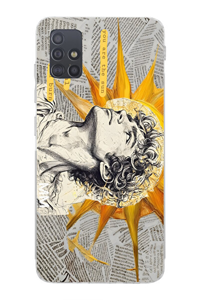 moonset Samsung Galaxy A71 Uyumlu Baskılı Yumuşak Silikon Şeffaf Telefon Kılıfı