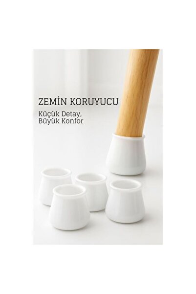 Skygo Silikonlu Sandalye Ayak Koruyucu – Sessiz ve Çiziksiz Kullanım, 4’lü Se...