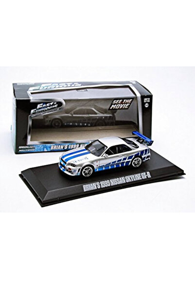 GreenLight Hollywood 1:43 Fast & Furious – Brian’s 1999 Nissan Skyline GT-R Diecast Model Araba