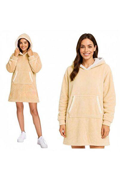 VİBE XXL Blanket Hoodie with Hood and Pouch Pocket - Soft and Warm - One Size...
