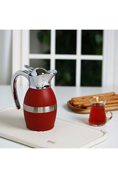 ELLA steel thermos 0.6 liter red silver