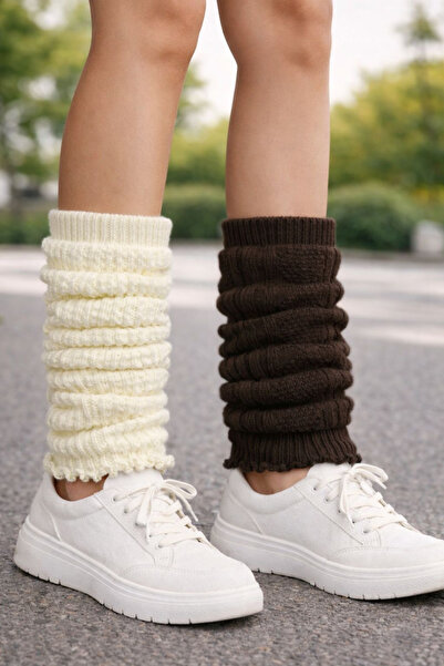 URART Women's 2 Pairs of 2 Separate Colors Below the Knee Soft Warm Textured ...