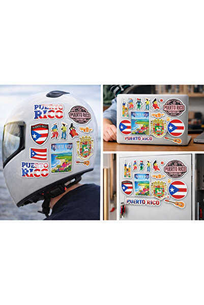 Limitless Design Puerto Rico Sticker Set |   Caribbean Themed Laptop, Luggage...