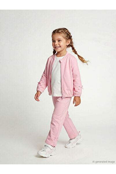 LC Waikiki Rmz Gi̇yi̇m Farkiyla Girls' Sweatpants with Waist Drawstring