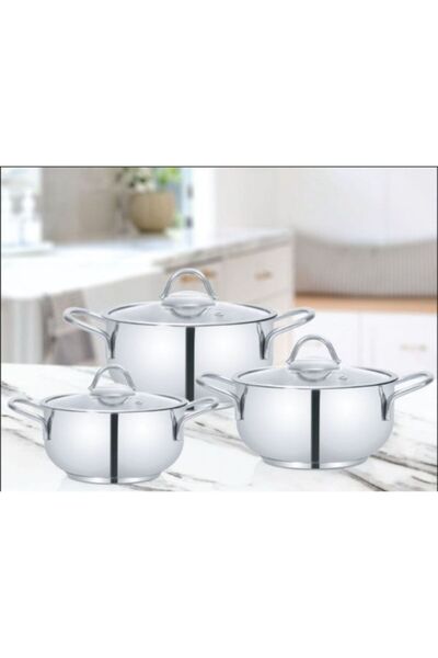 FALEZ Netto 6 Piece Steel Casserole Medium Set