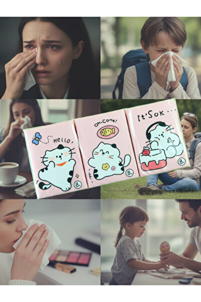 Bam Cute Designed 9-Piece Mini Pocket Tissues