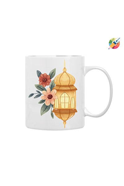 CERCİBAZAAR Ramadan Feast Themed Special Design Mug – Eid Gift Porcelain Mug