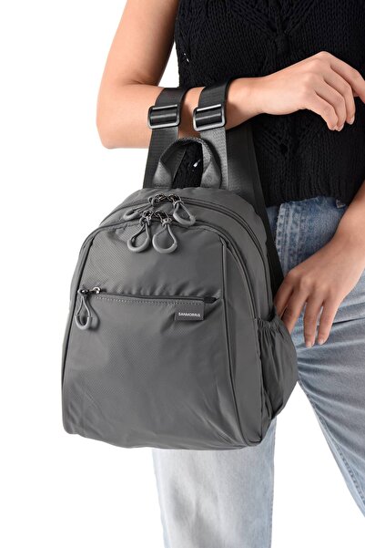 diclepolat Gray Unisex Water Resistant Parachute Fabric Travel Business Schoo...