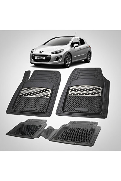 TEAMCAR Στρώματα αυτοκινήτου συμβατά με Peugeot 308 FL (2011-2013) Ασημί